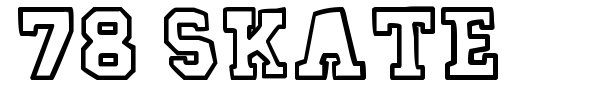 78 Skate font