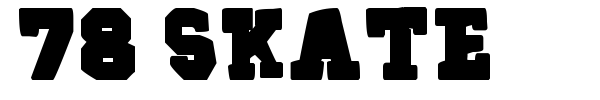 78 Skate font preview