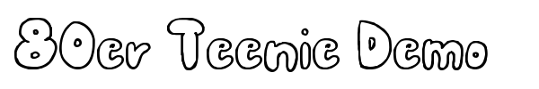 80er Teenie Demo font
