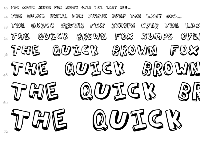 Action Jackson font waterfall