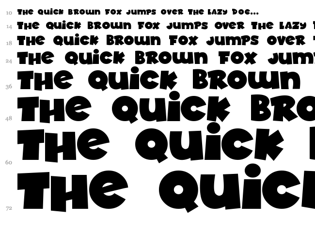 Adorable font waterfall