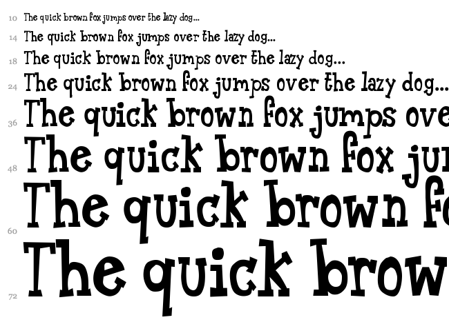 Alan Font font waterfall
