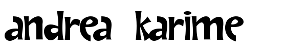 Andrea Karime font