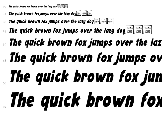 Angella font waterfall