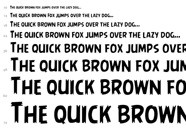 Angry Birds font waterfall