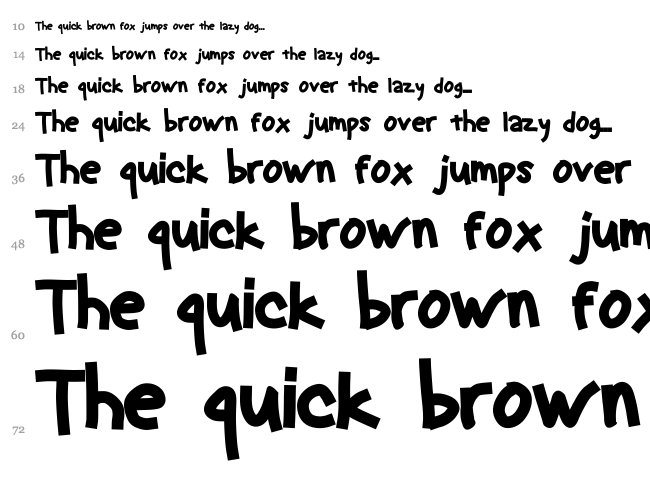 Animated font waterfall