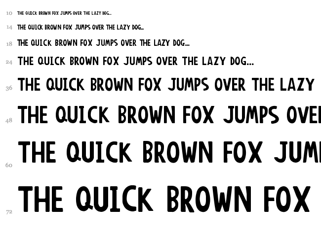 Anonim Round font waterfall