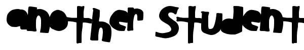 Another Student font