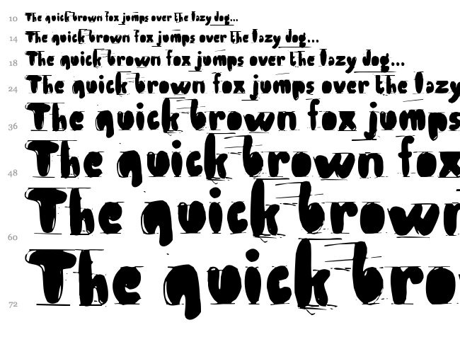 Antibalon font waterfall