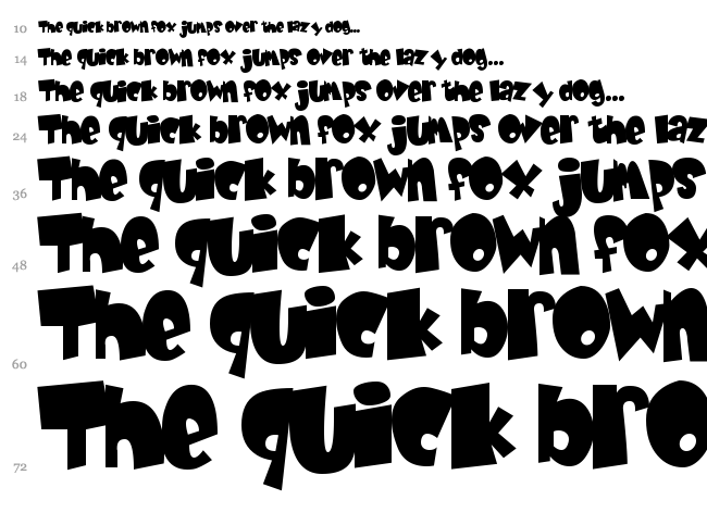 Baby Kruffy font waterfall