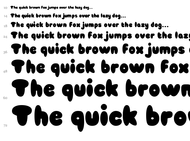 Babycakes font waterfall