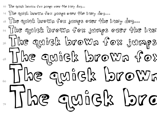 Bacon font waterfall