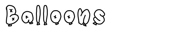 Balloons font