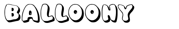 Balloony font