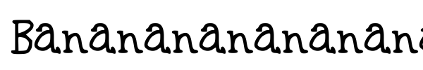 Bananananananana font
