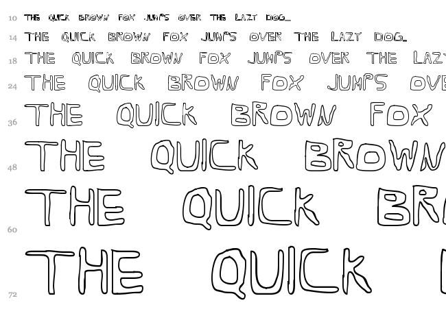 Barbapa 3 font waterfall