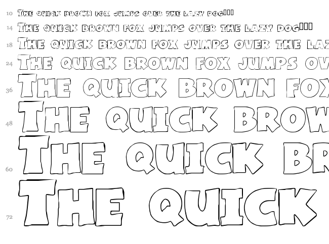 Basic Font font waterfall
