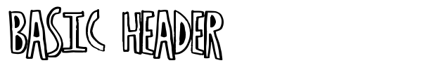 Basic Header font