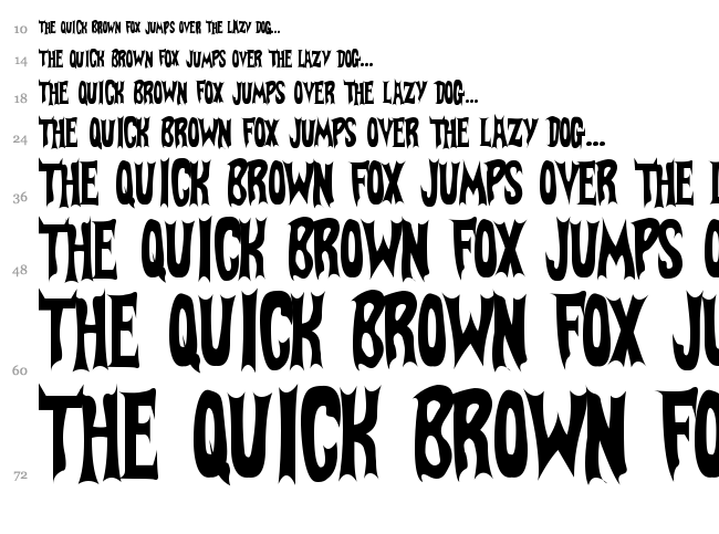 BatFont font waterfall