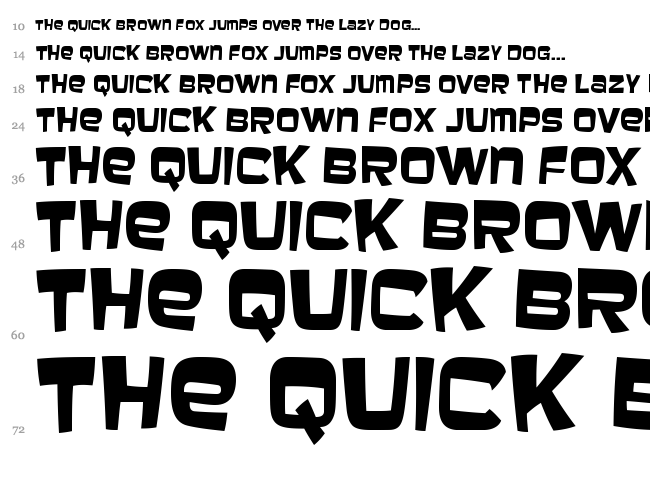 Baveuse font waterfall