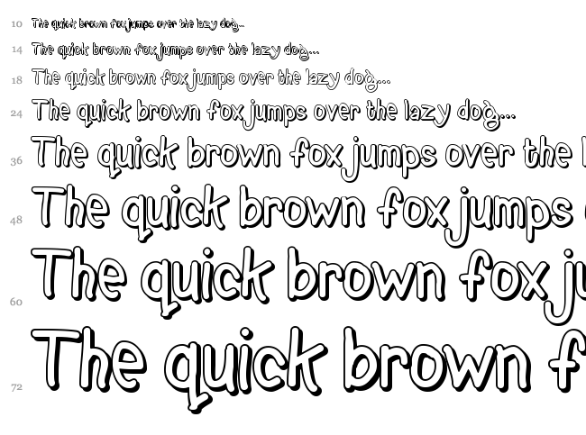 Bean Town font waterfall
