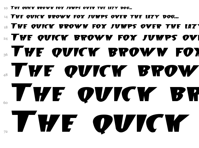 Beetle J font waterfall