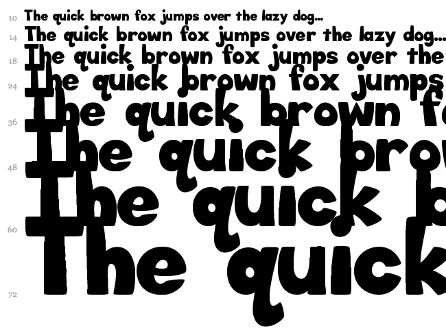Big Bottom Cartoon font waterfall