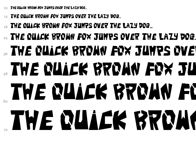 Big Teez Sq font waterfall