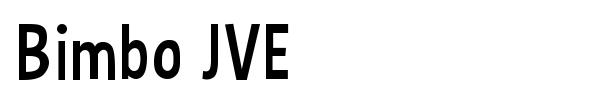 Bimbo JVE font