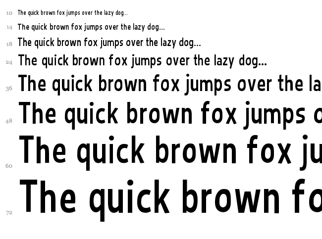 Bimbo JVE font waterfall