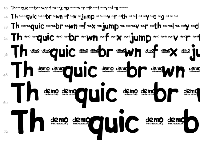 Bip font waterfall