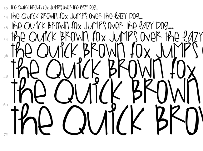 Bird Machine font waterfall