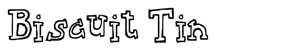 Biscuit Tin font