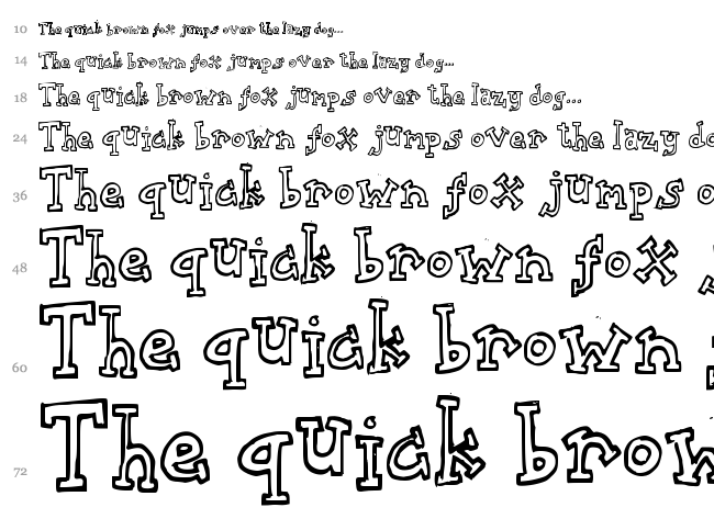 Biscuit Tin font waterfall