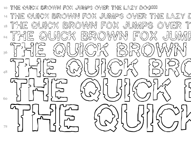Bite Me font waterfall