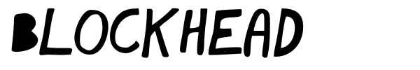 Blockhead font