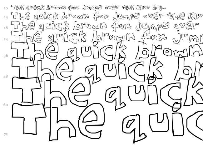 Blockster font waterfall
