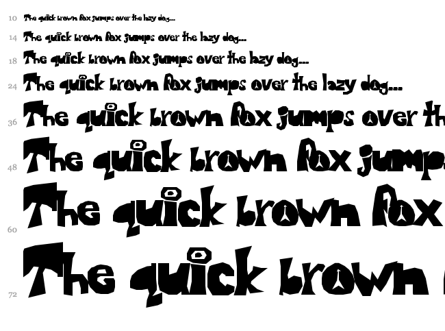 Blondie font waterfall