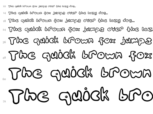 Bloop font waterfall