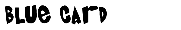 Blue Card font