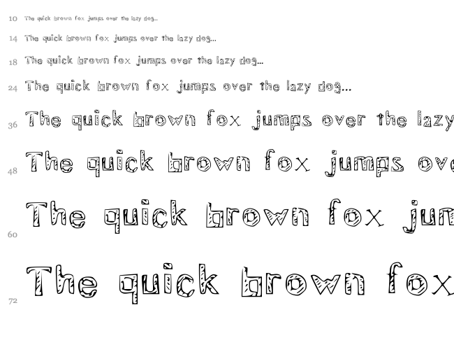Blueprint font waterfall