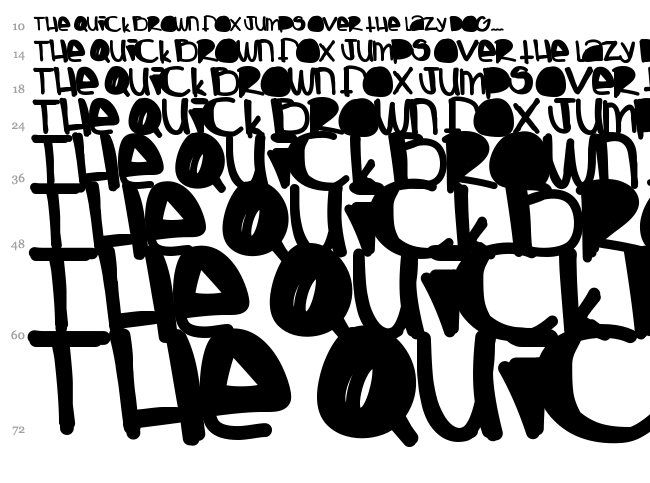 Boing font waterfall