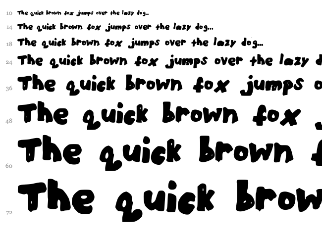 Bold Bronzyne font waterfall