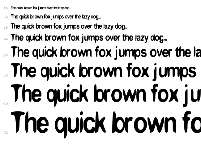 Boomerang Monkey font waterfall