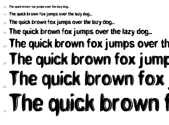 Boomerang Monkey font waterfall