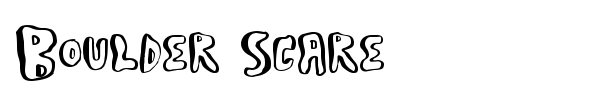 Boulder Scare font