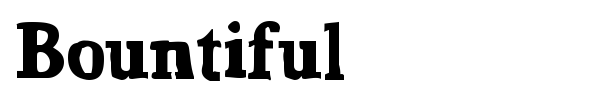 Bountiful font preview