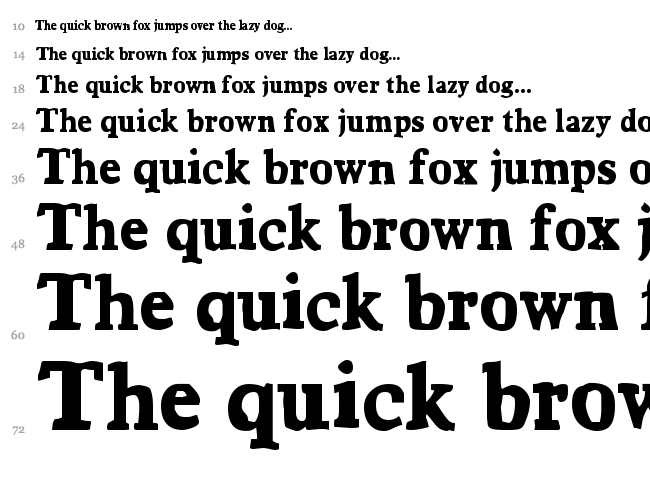 Bountiful font waterfall