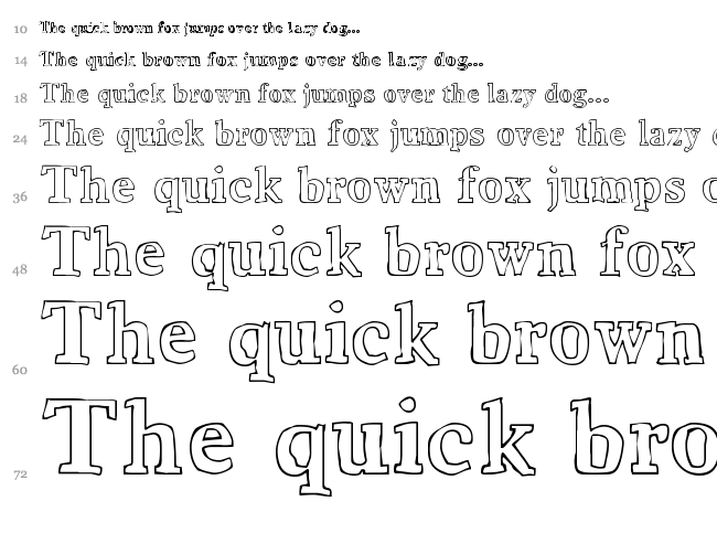 Bounty font waterfall