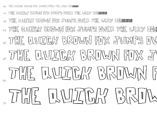 Box Lines font waterfall